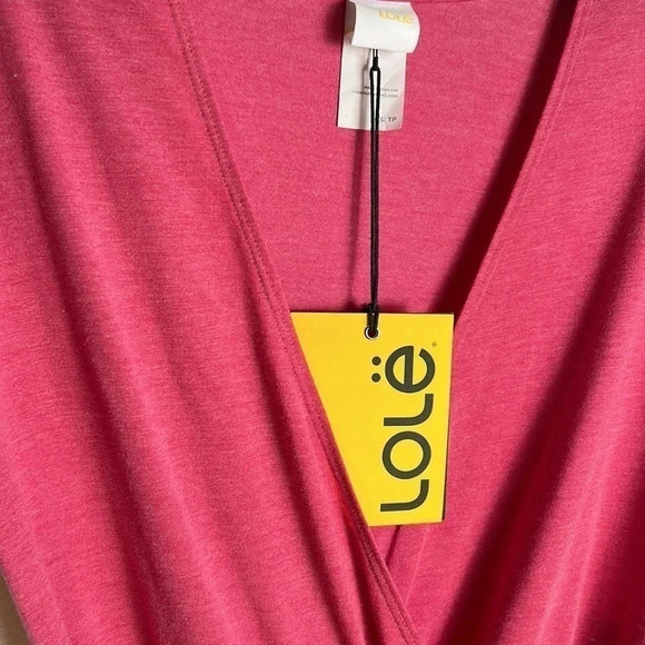 LOLE TESSA dress,women Small.Red fit,flare,faux wrap, surplice,cinched waist NWT - Picture 2 of 10